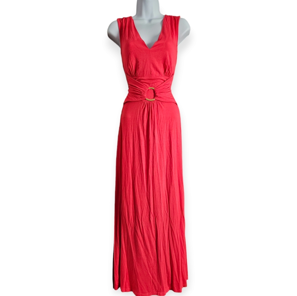 NWT Liz Lange coral pink maternity maxi dress Womens Medium